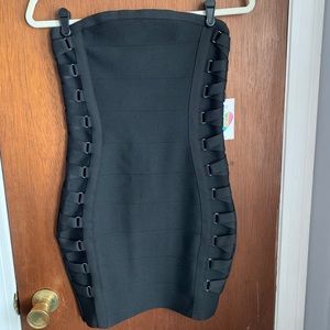 Iris strapless bodycon dress